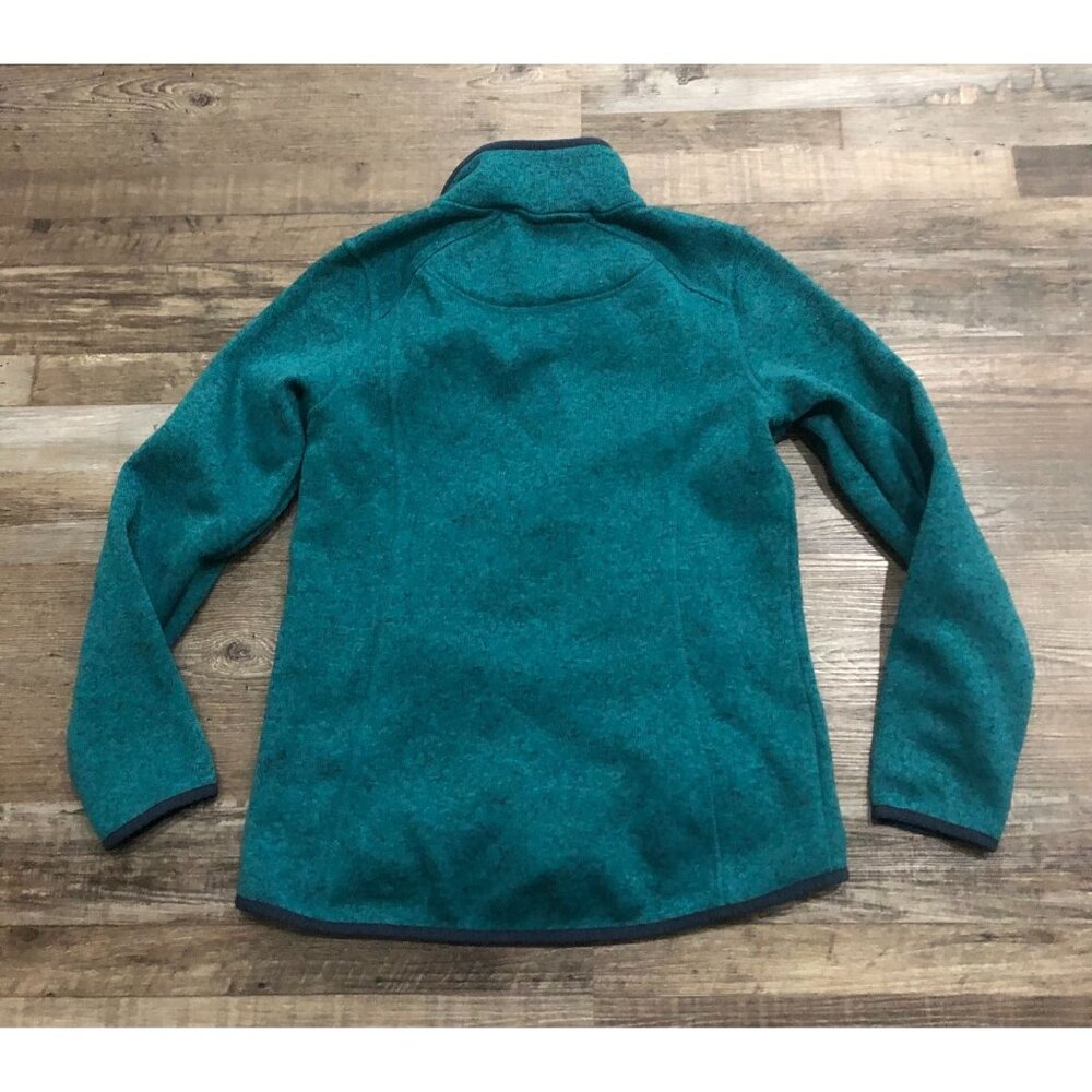 L.L. Bean Womens XS Petite Teal Blue Full Zip Fleece Jacket - Picture 4 of 7